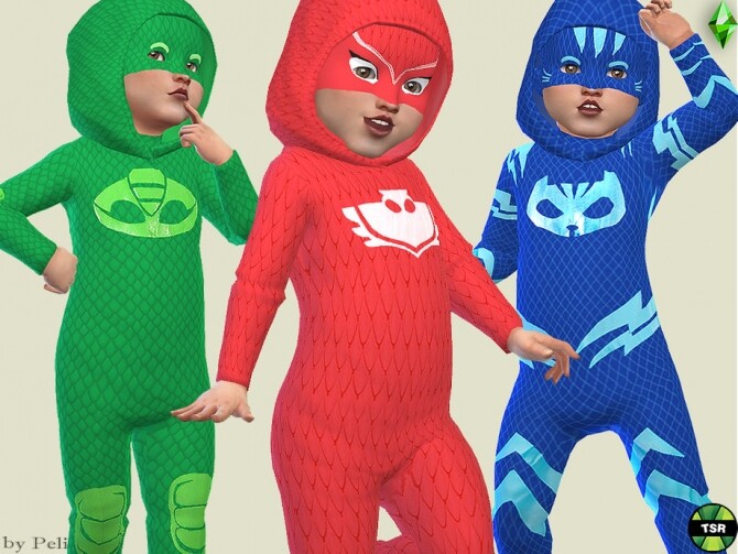 Sims 4 Toddler Costume Onesie Set by Pelineldis at TSR
