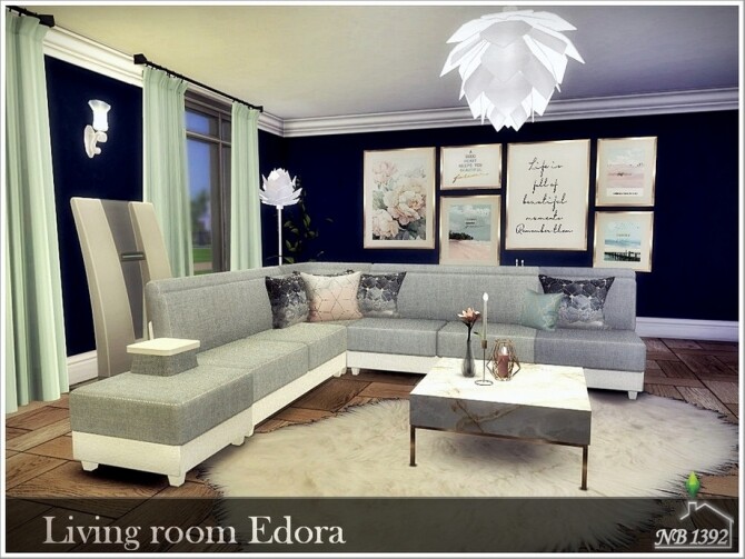 Sims 4 Living room Edora by nobody1392 at TSR