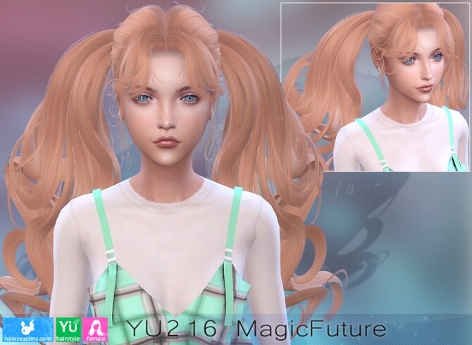 Sims 4 YU216 Magic Future hair (P) at Newsea Sims 4