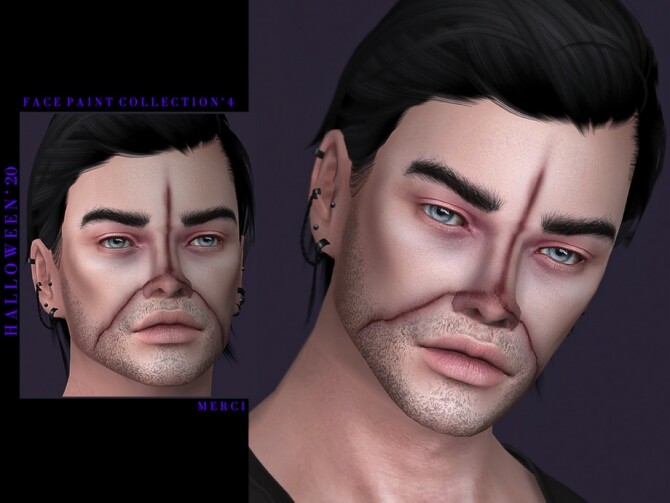 Sims 4 Halloween20 Face Paint Collection 4 by Merci at TSR