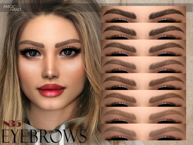 Sims 4 Eyebrows N35 by MagicHand at TSR