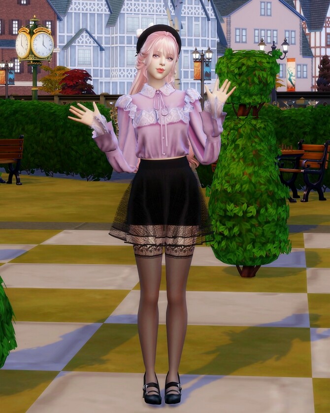 Sims 4 Violet at Vicky SweetBunny