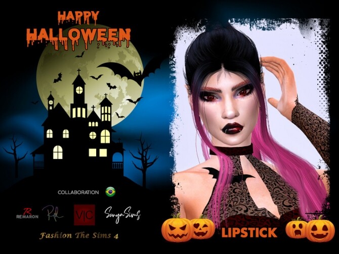 Sims 4 Halloween Lipstick RPL12 by RobertaPLobo at TSR