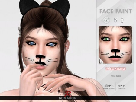Halloween Cat Face Paint 01 by remaron at TSR