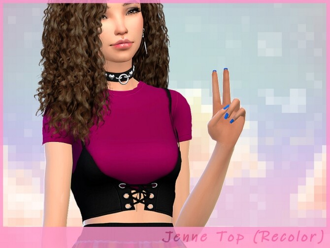 Sims 4 Jenne Top Recolor by Saruin at TSR