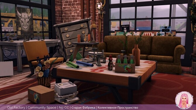 Sims 4 Old Factory Community Space at MikkiMur