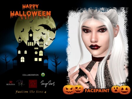 Halloween Vampire Face Paint by remaron at TSR