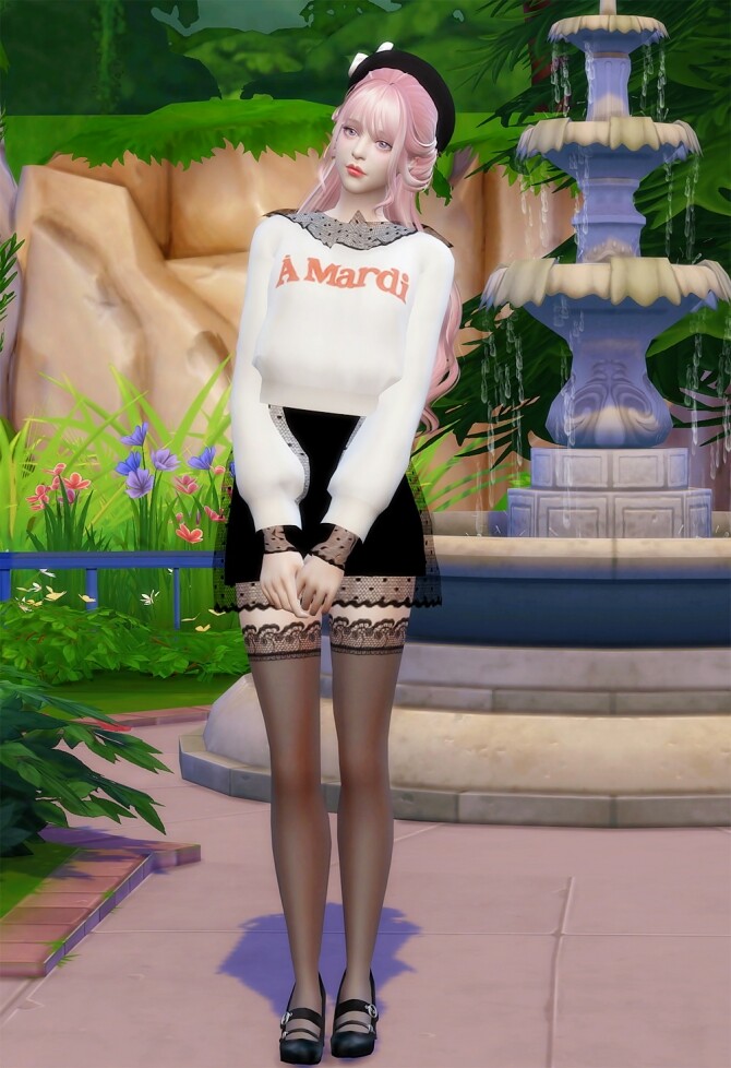 Sims 4 Violet at Vicky SweetBunny