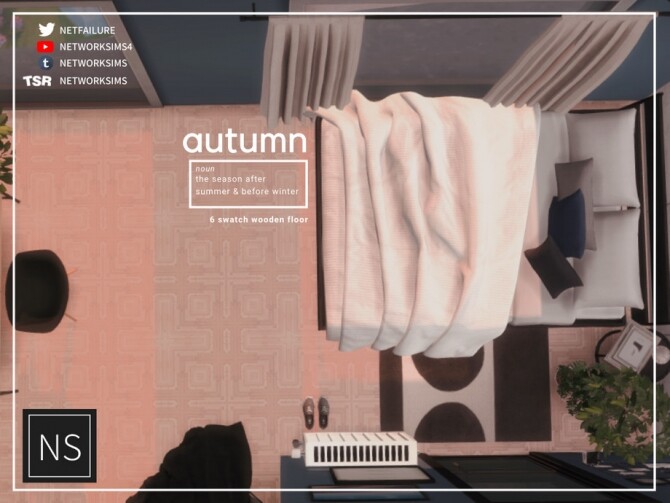 Sims 4 Autumn Wooden Floor by Networksims at TSR