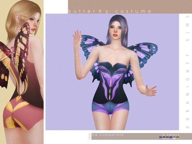 Sims 4 Butterfly Costume by DarkNighTt at TSR