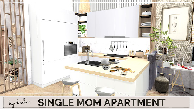 Sims 4 SINGLE MOM APARTMENT at Dinha Gamer