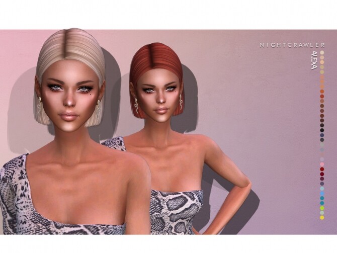 Alexa hair by Nightcrawler Sims at TSR » Sims 4 Updates
