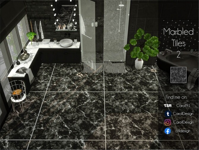Sims 4 Marbled Tiles 2 by Caroll91 at TSR