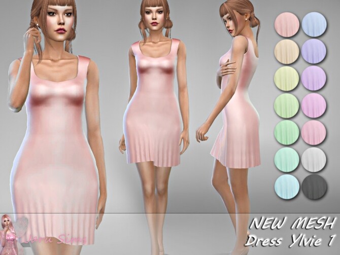 Sims 4 Dress Ylvie 1 by Jaru Sims at TSR