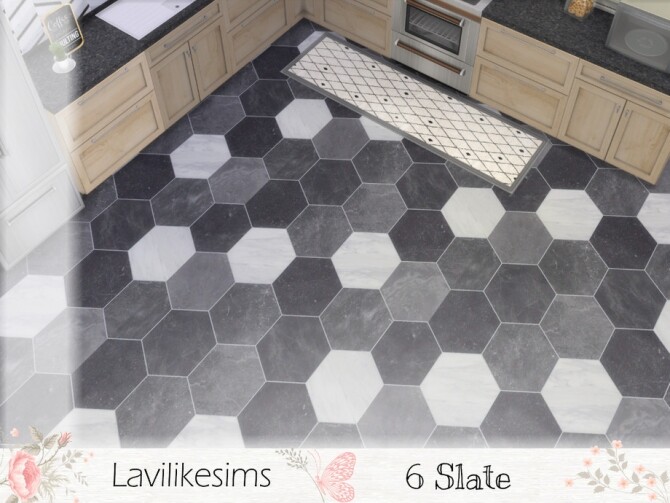 Sims 4 Six Slate tiles by lavilikesims at TSR
