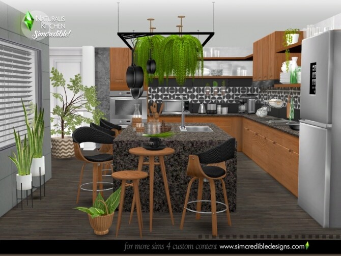 Sims 4 Naturalis Kitchen by SIMcredible at TSR