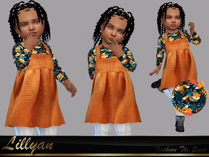 Sims 4 Dress Anny baby by LYLLYAN at TSR