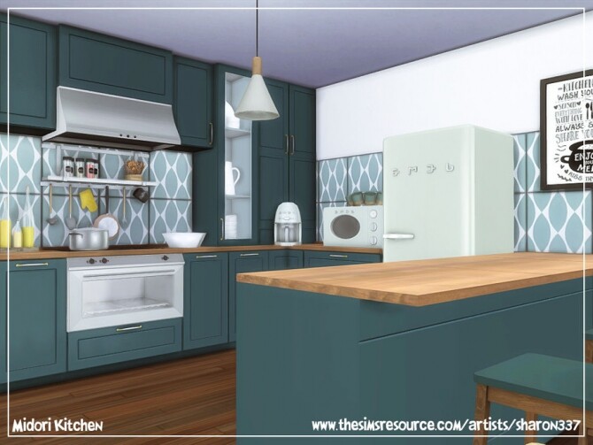 Sims 4 Midori Kitchen by sharon337 at TSR