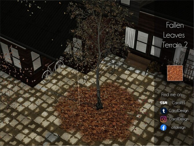 Sims 4 Fallen Leaves Terrain 2 by Caroll91 at TSR