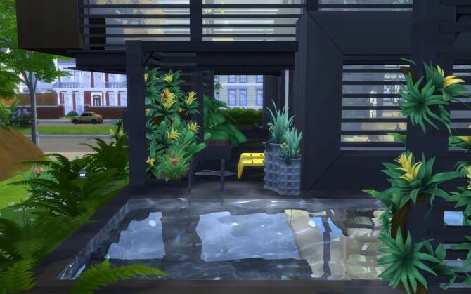 Sims 4 Te Black Glass House by alexiasi at Mod The Sims