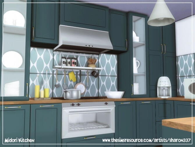 Sims 4 Midori Kitchen by sharon337 at TSR