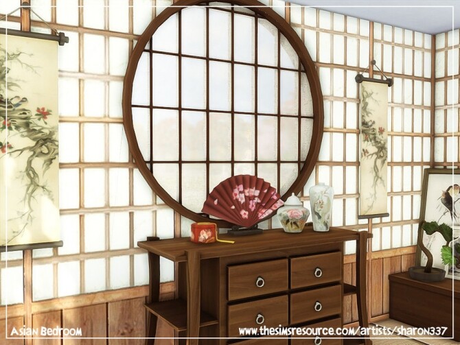 Sims 4 Asian Bedroom by sharon337 at TSR