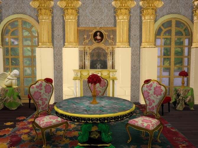 Sims 4 Set Gilded Table & ArmChair at Anna Quinn Stories