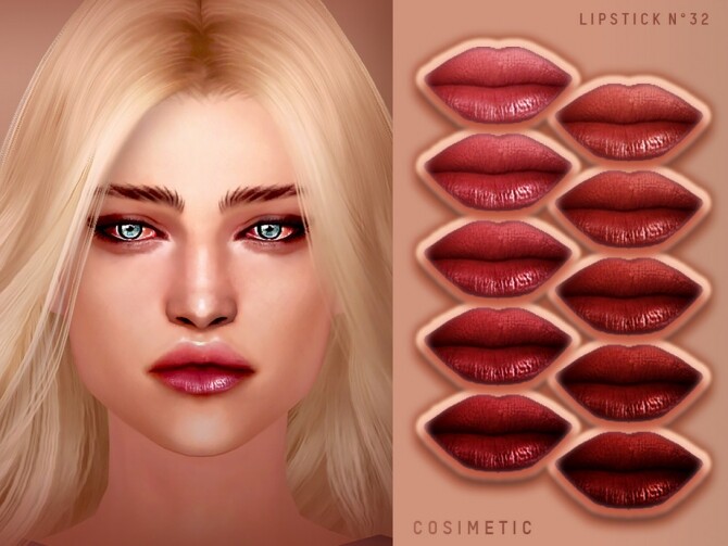 Sims 4 Lipstick N32 by cosimetic at TSR