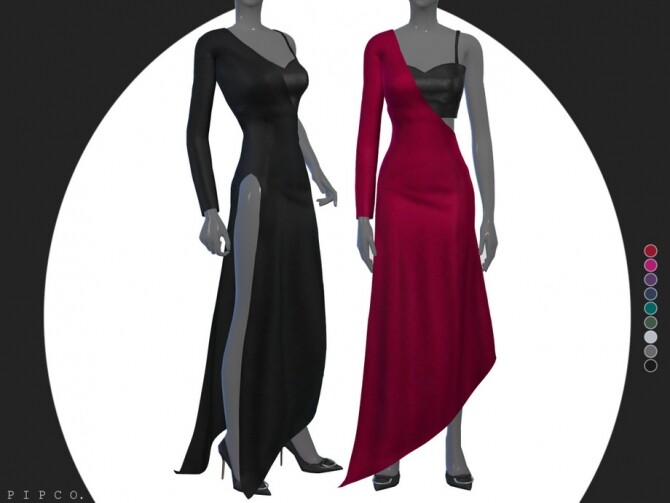 Sims 4 Diana gown by Pipco at TSR