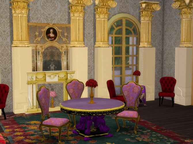 Sims 4 Set Gilded Table & ArmChair at Anna Quinn Stories
