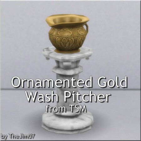 Ornamented Gold Wash Pitcher by TheJim07 at Mod The Sims