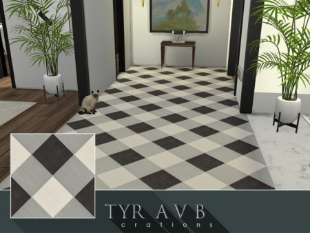 Modern Plaid Floor Tiles by TyrAVB at TSR