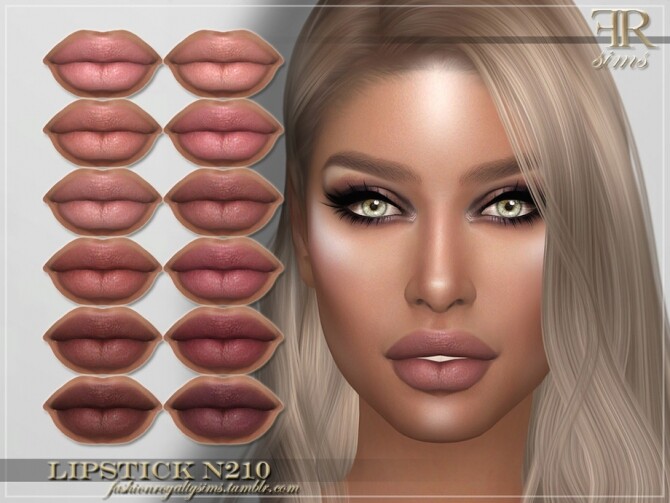 Sims 4 FRS Lipstick N210 by FashionRoyaltySims at TSR