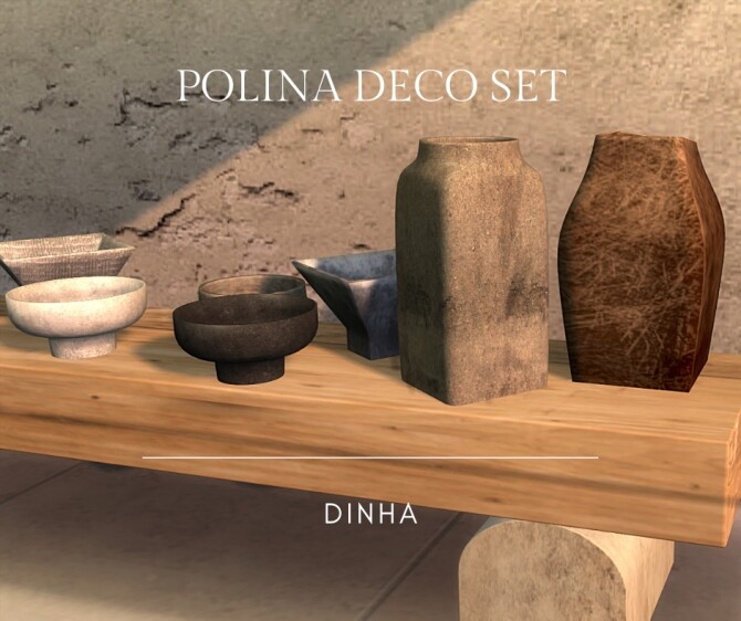 Sims 4 Polina Deco Set at Dinha Gamer