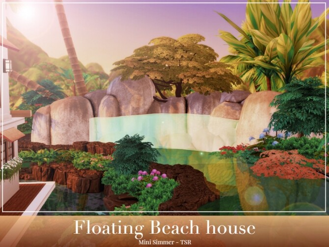 Sims 4 Floating Beach House by Mini Simmer at TSR