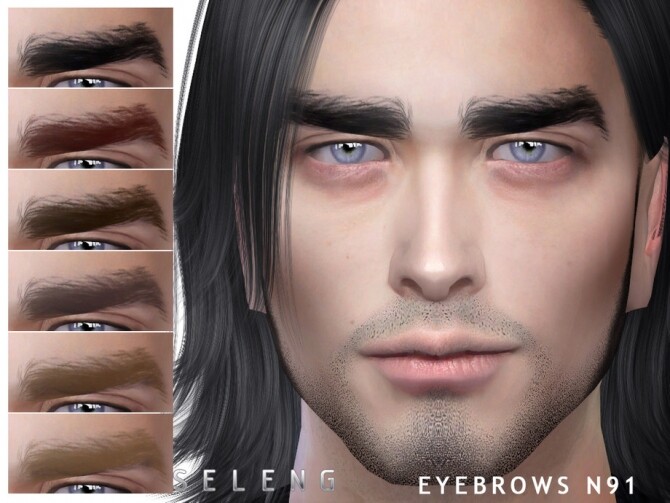 Sims 4 Eyebrows N91 by Seleng at TSR