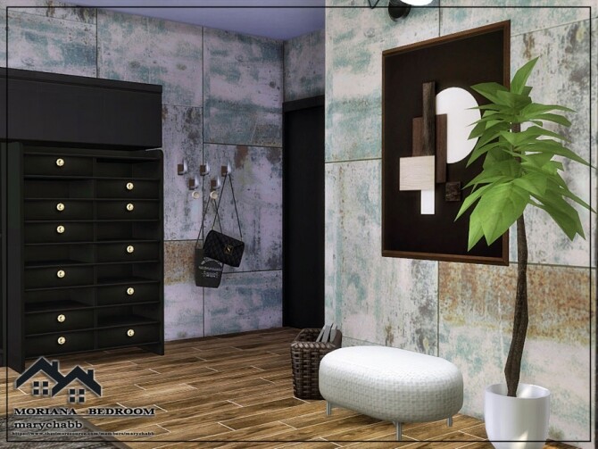 Sims 4 MORIANA Bedroom by marychabb at TSR
