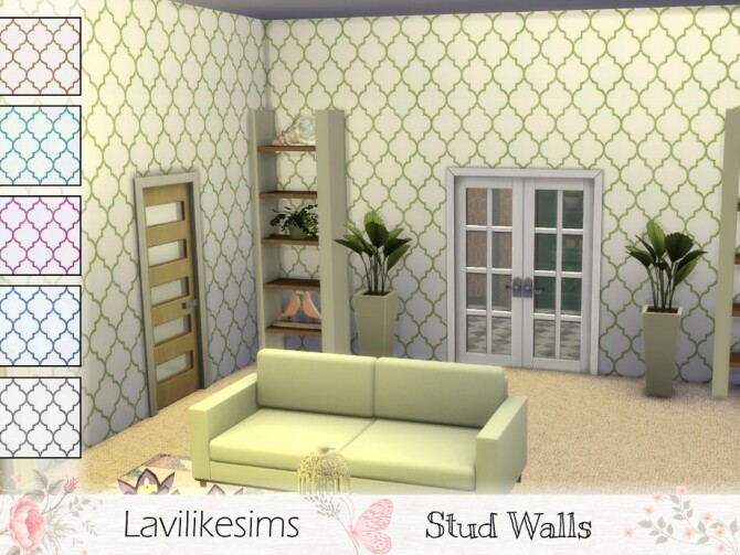 Sims 4 Stud Walls by lavilikesims at TSR