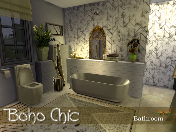 Boho Chic Bathroom by fredbrenny at TSR » Sims 4 Updates