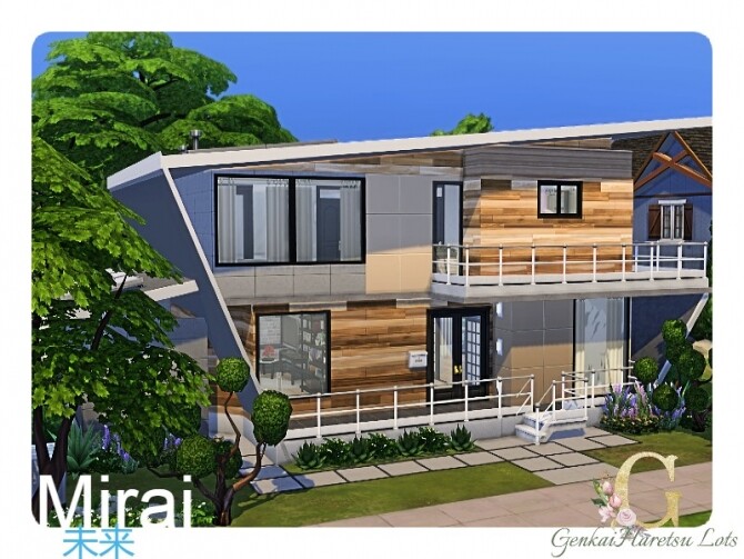 Sims 4 Mirai house by GenkaiHaretsu at TSR