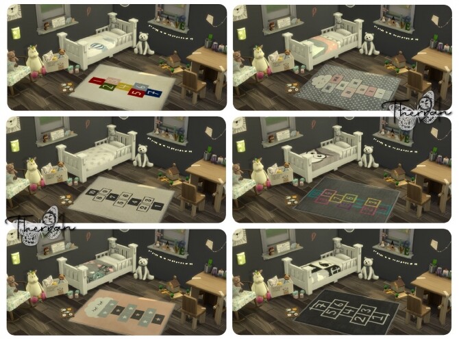 Sims 4 Fun hopscotch rug by therran at Mod The Sims