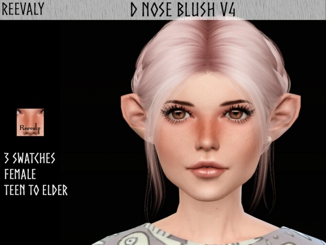 Sims 4 D Nose Blush V4 by Reevaly at TSR