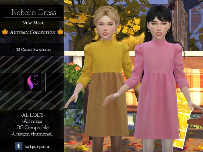 Sims 4 Nobelio Dress by KaTPurpura at TSR