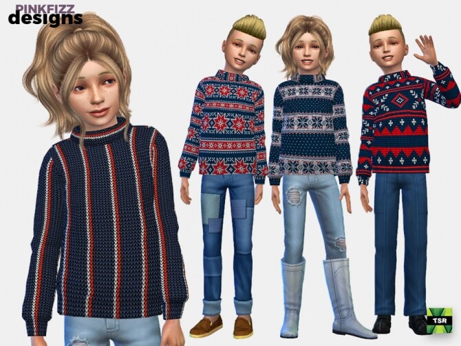 Sims 4 Junior Sweater by Pinkfizzzzz at TSR