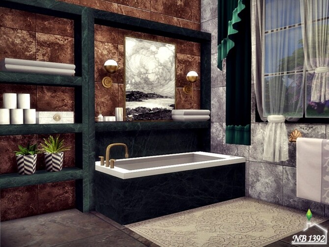 Sims 4 Bathroom Aron by nobody1392 at TSR