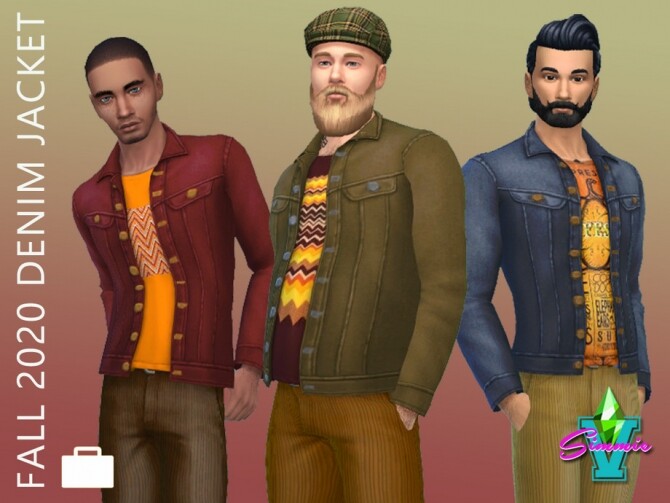 Sims 4 Fall 2020 Denim Jacket by SimmieV at TSR