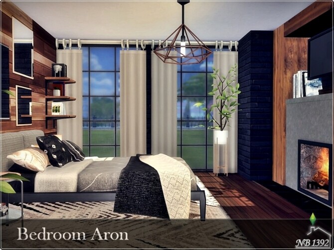 Sims 4 Bedroom Aron by nobody1392 at TSR
