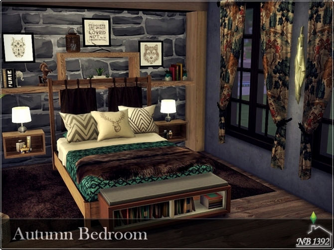 Autumn Bedroom by nobody1392 at TSR » Sims 4 Updates