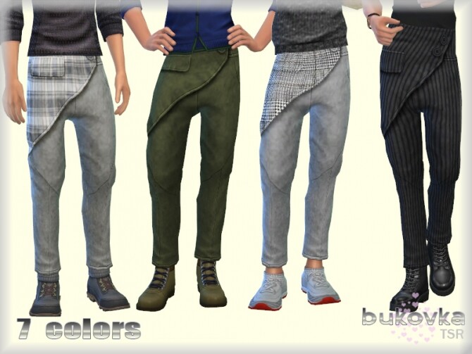 Sims 4 Pants Male by bukovka at TSR