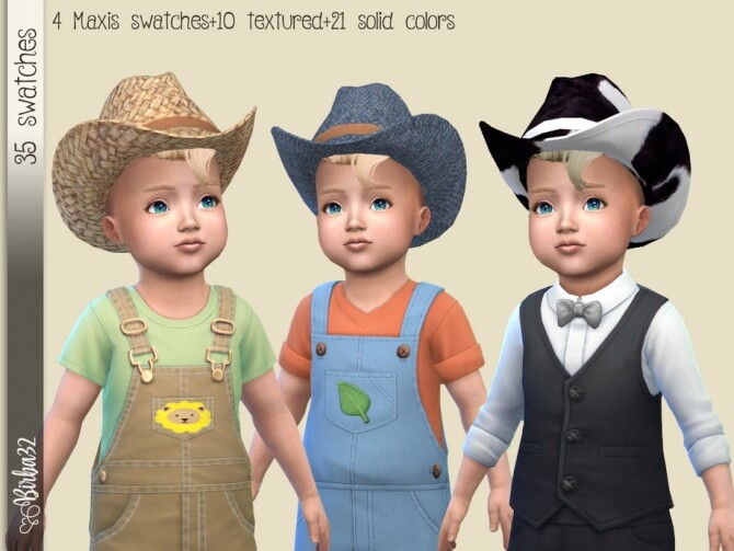 Sims 4 Cowboy hat for toddlers by Birba32 at TSR